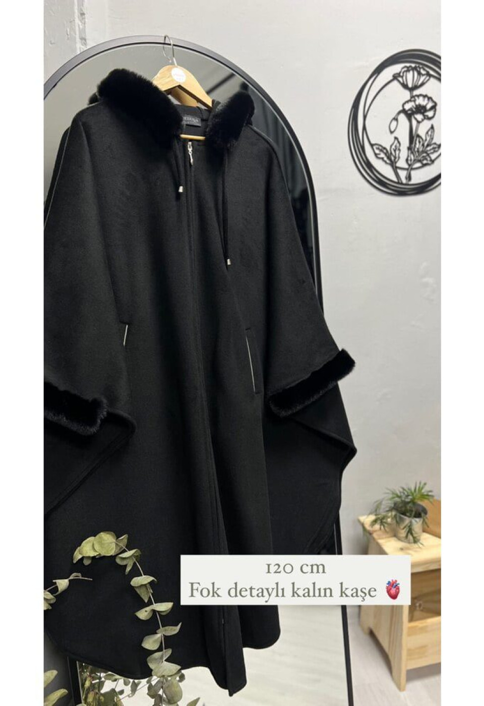 Armâni Kalın kaşe Fok Kaban 120 cm