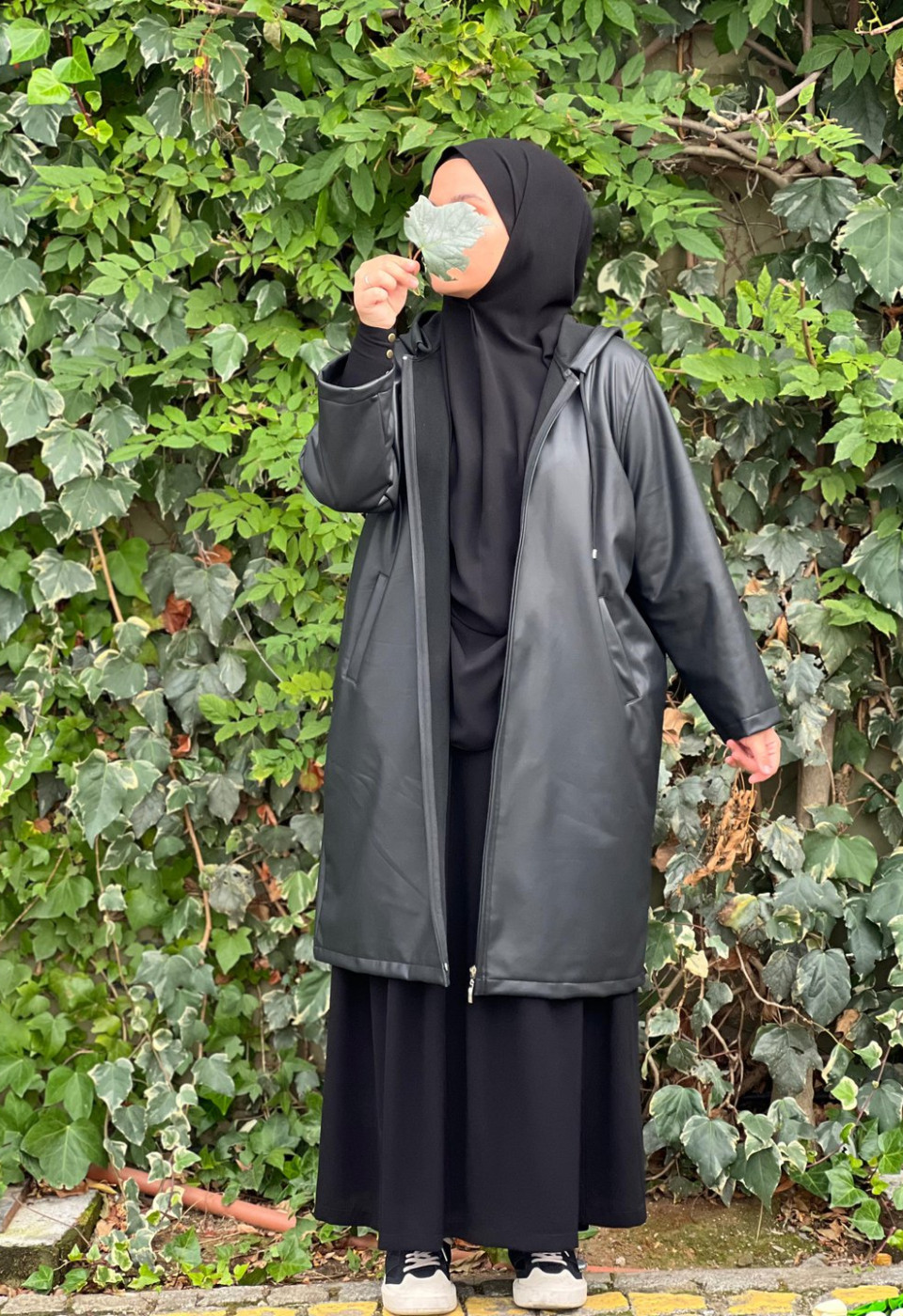 Deri Ceket Yağmurluk Düz Kesim Deri Ceket Yağmurluk Düz Kesim