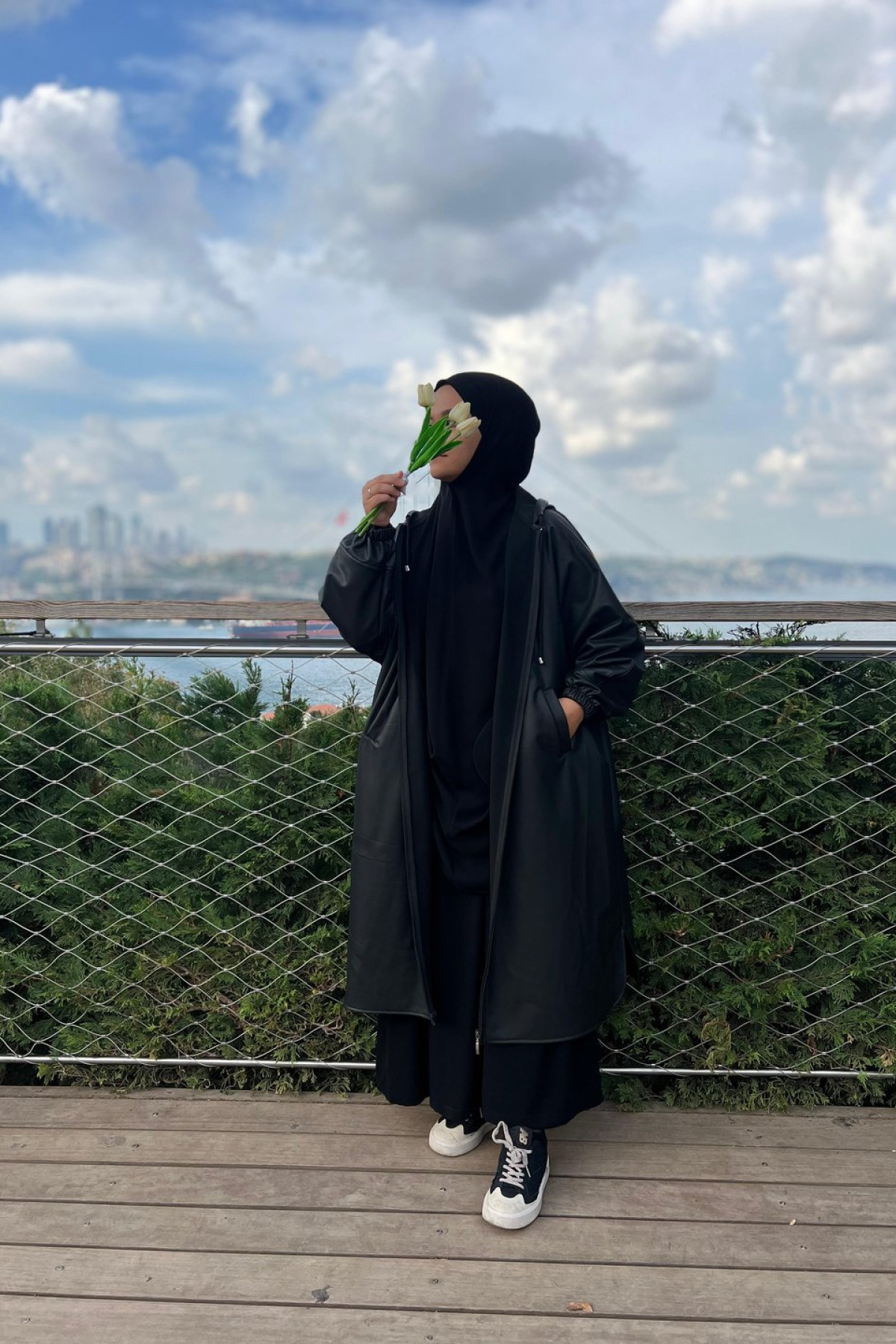 deri ruveyda verev su gecirmez yagmurluk