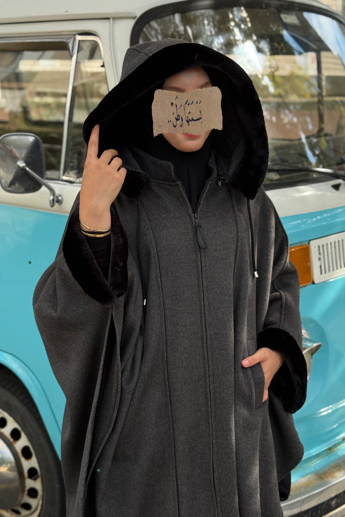 foklu koyu grey tak cikar kapson panco