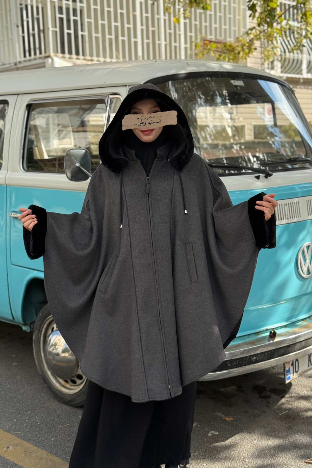 foklu koyu grey tak cikar kapson panco