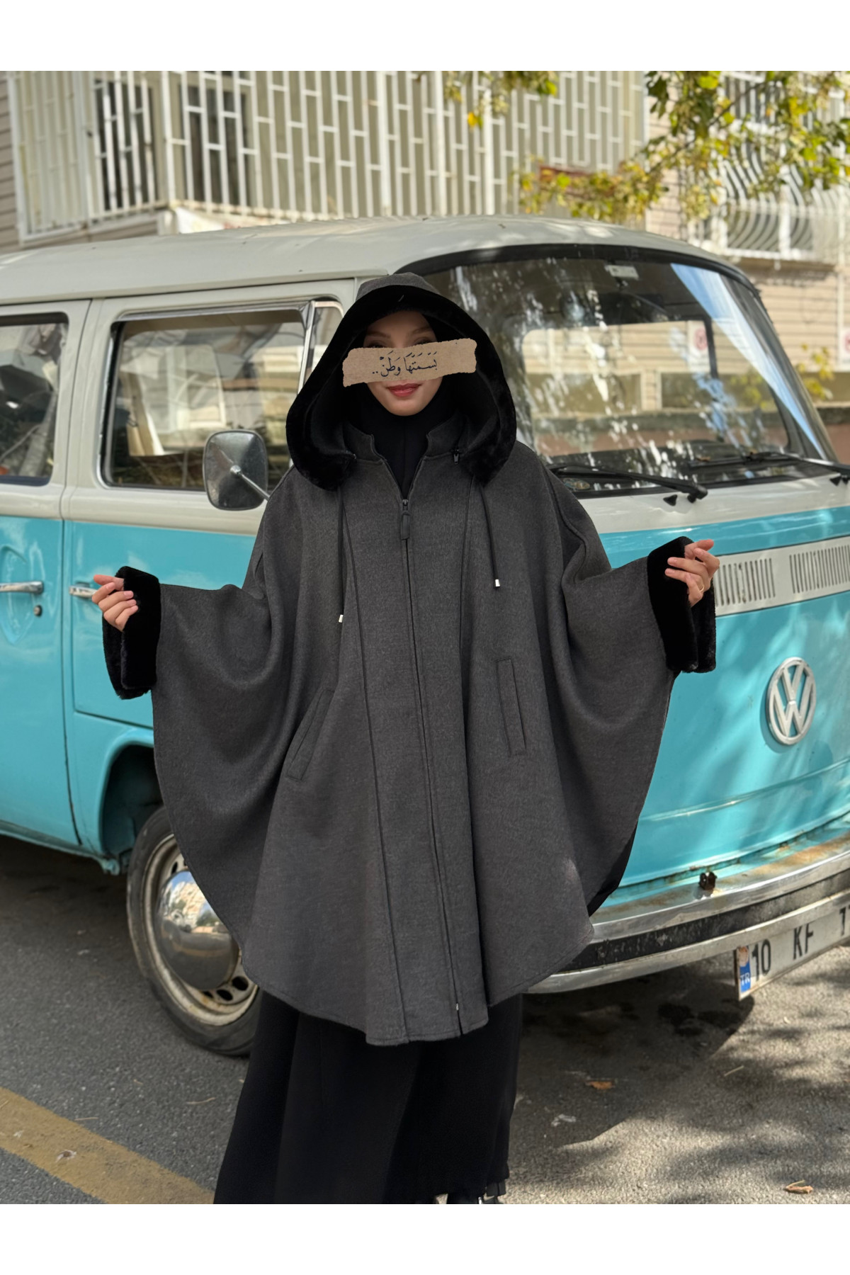 foklu koyu grey tak cikar kapson panco