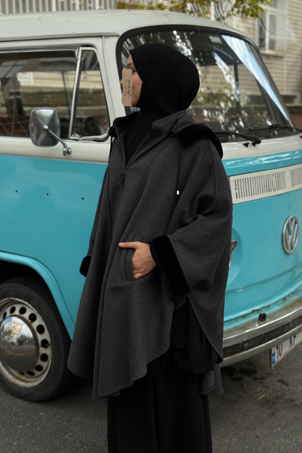 foklu koyu grey tak cikar kapson panco