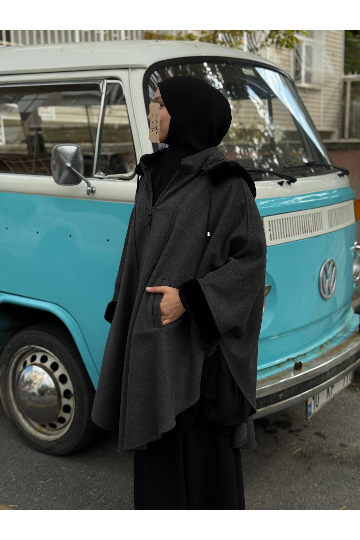 foklu koyu grey tak cikar kapson panco