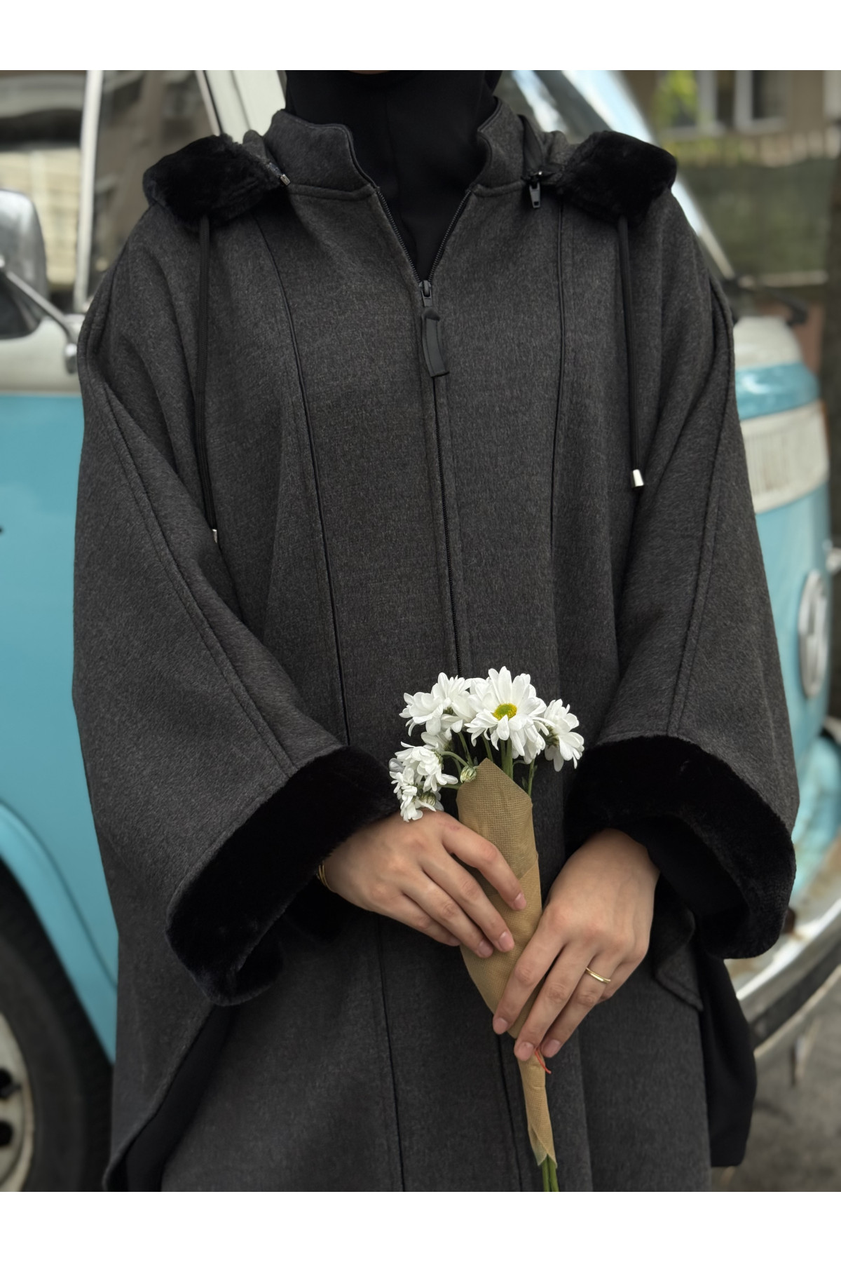 foklu koyu grey tak cikar kapson panco