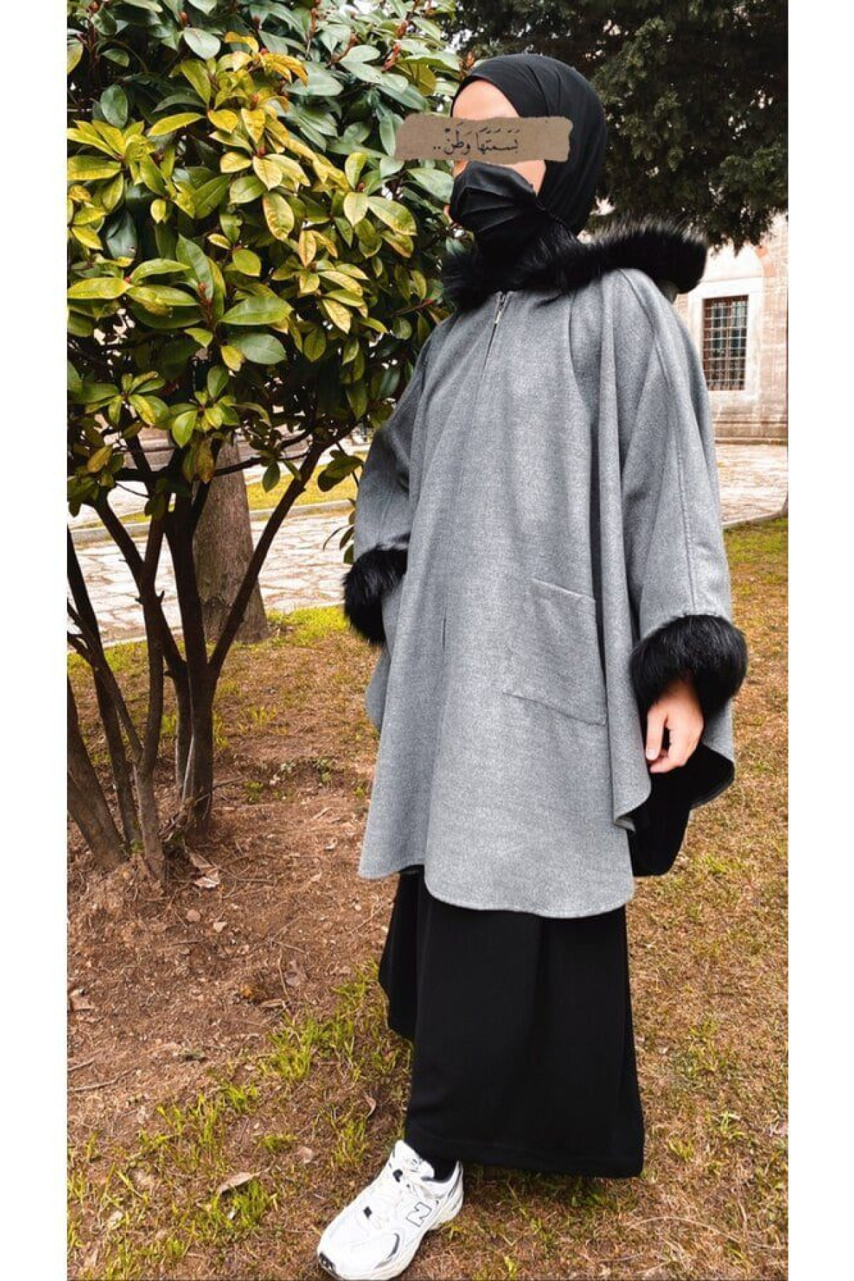 grey kurklu verev kasmir panco