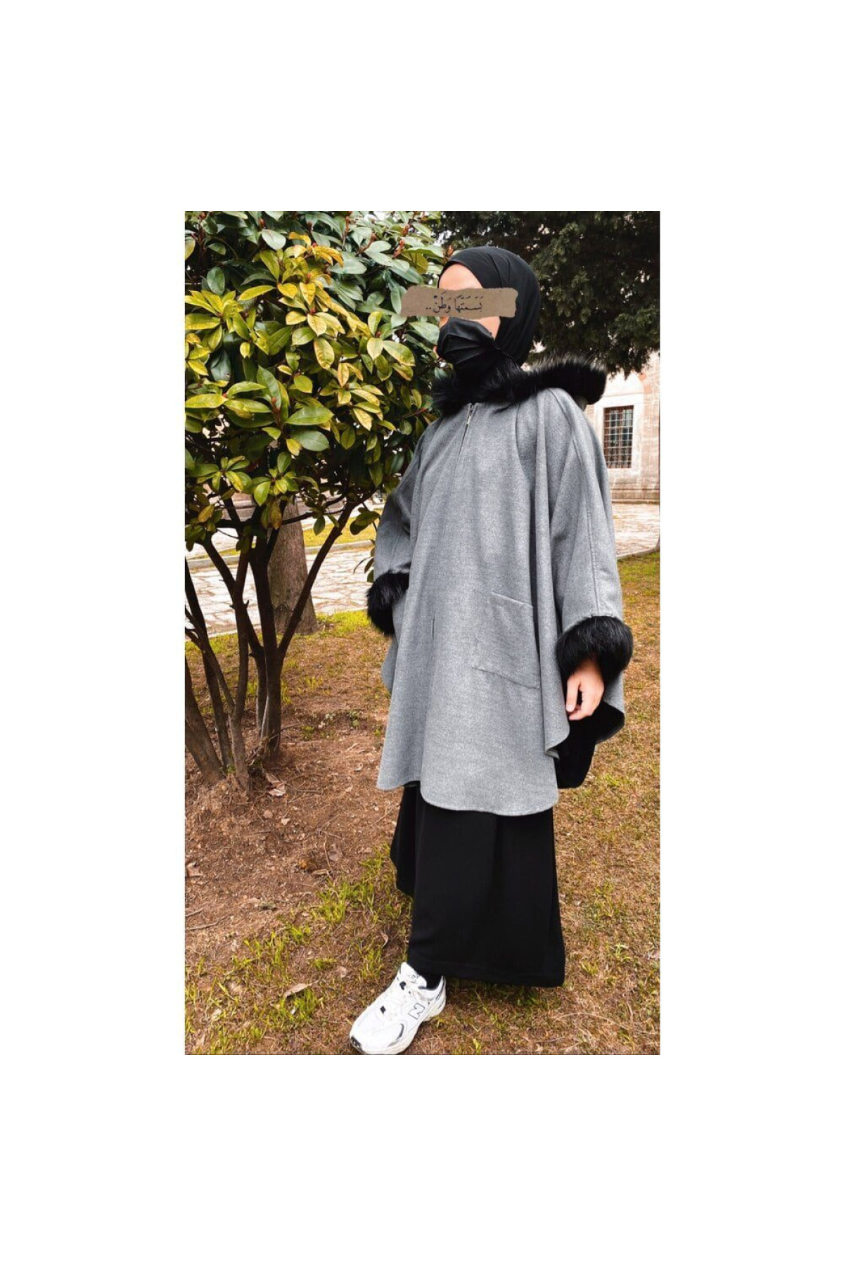 grey kurklu verev kasmir panco