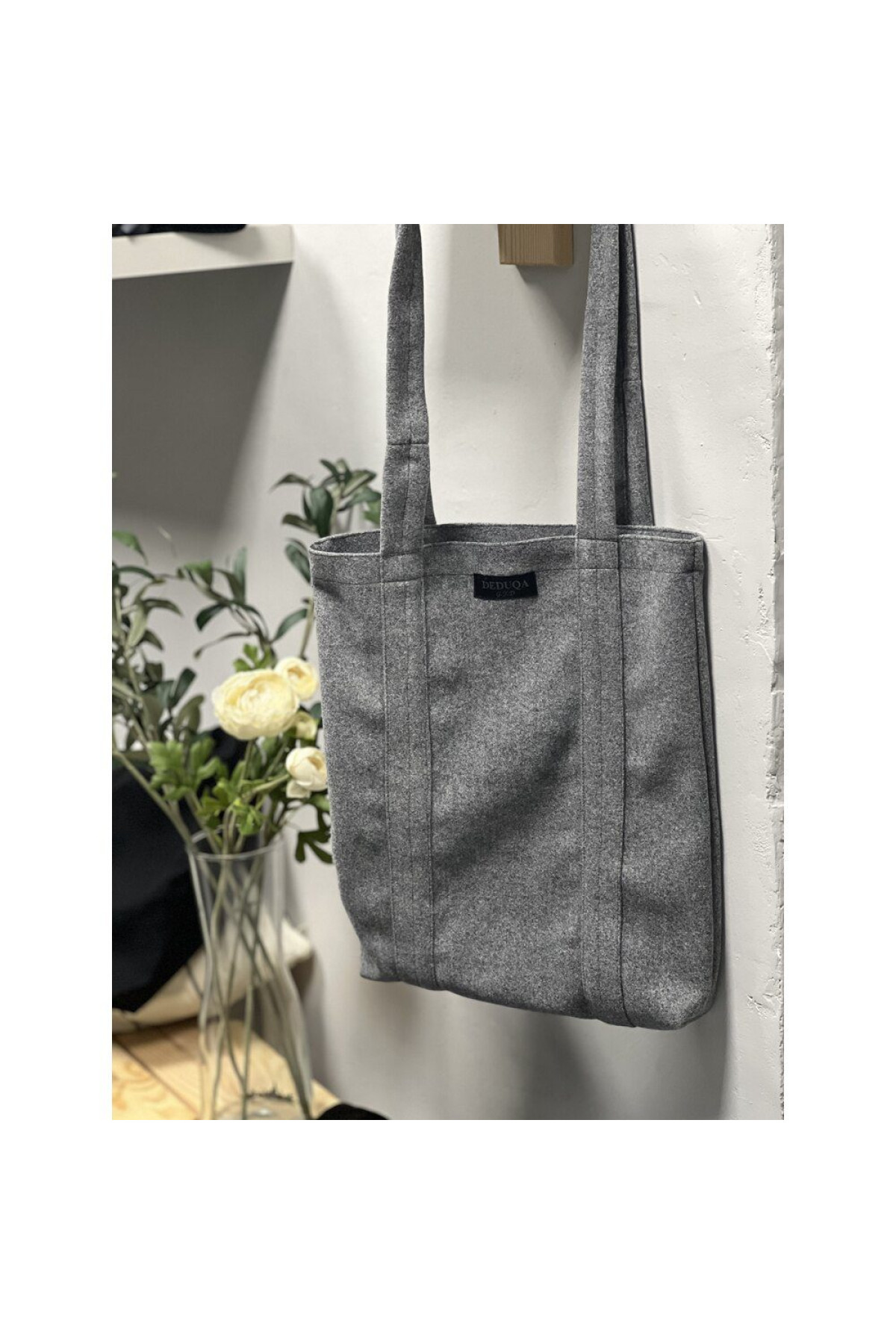 kaşe grey çanta ön görünüm