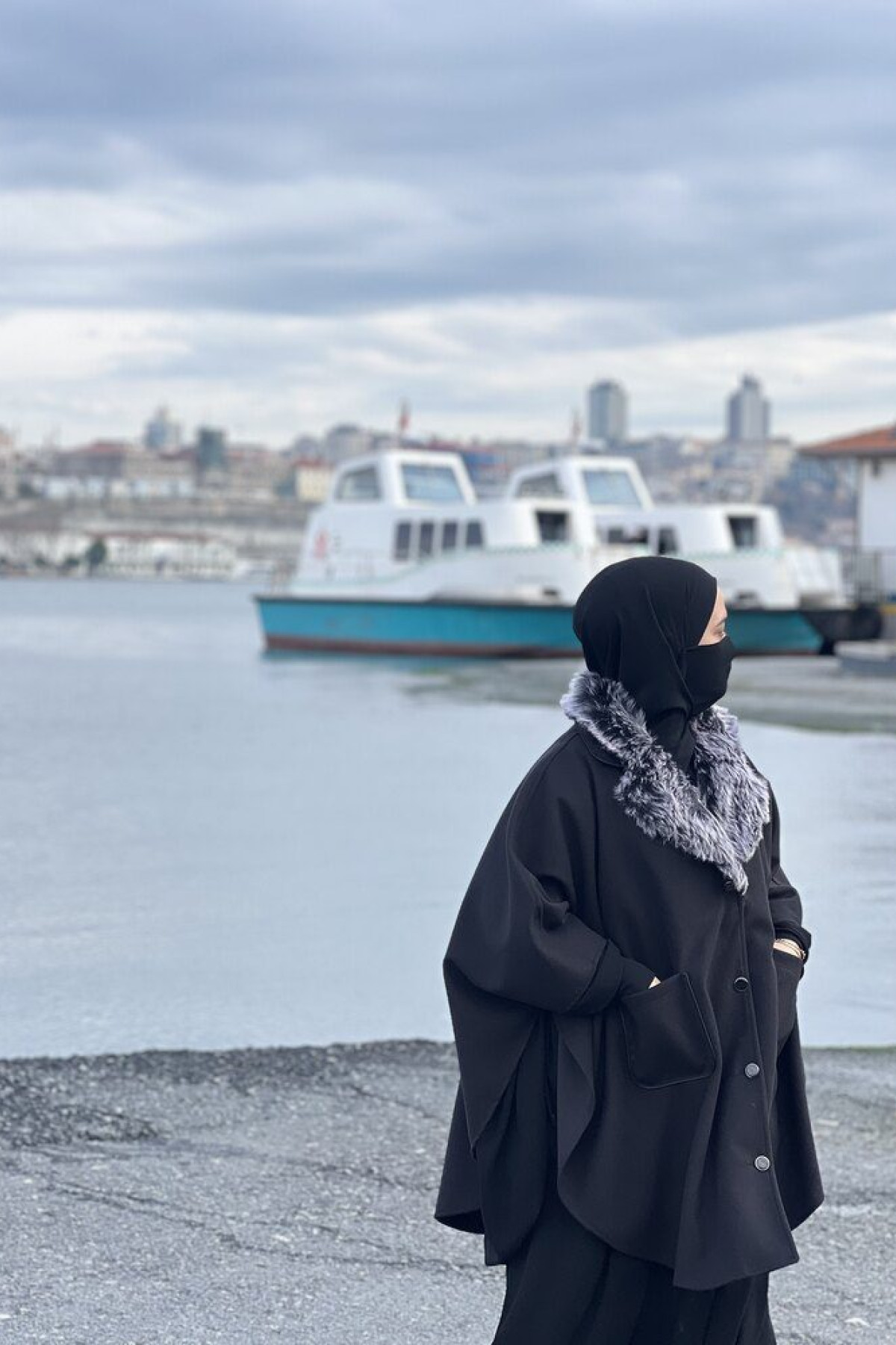 Kaşe Karma Yaka Panço