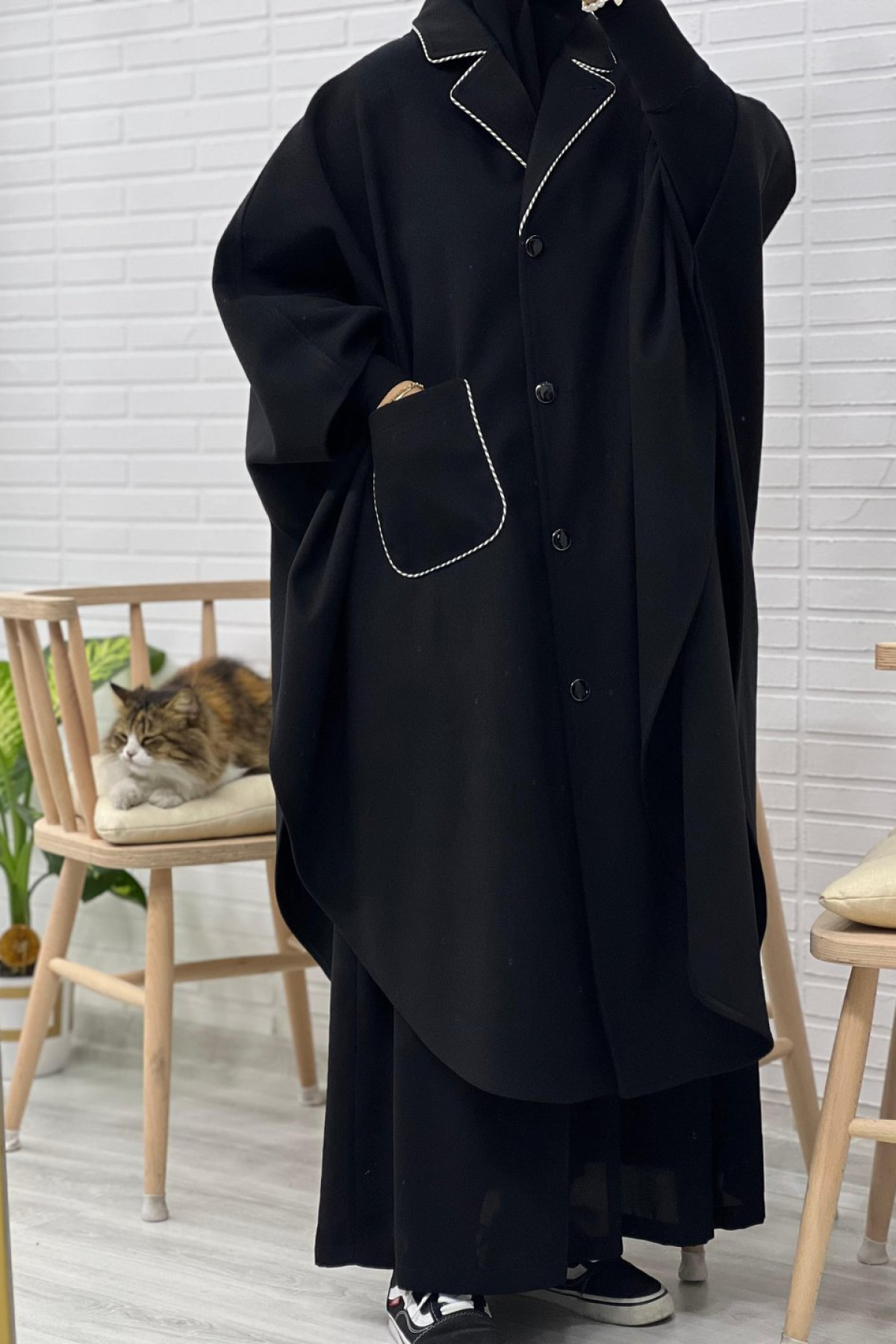 Kaşe NİHÂYET 120 cm Panço kaşe nihayet 120 cm panço ön görünüm