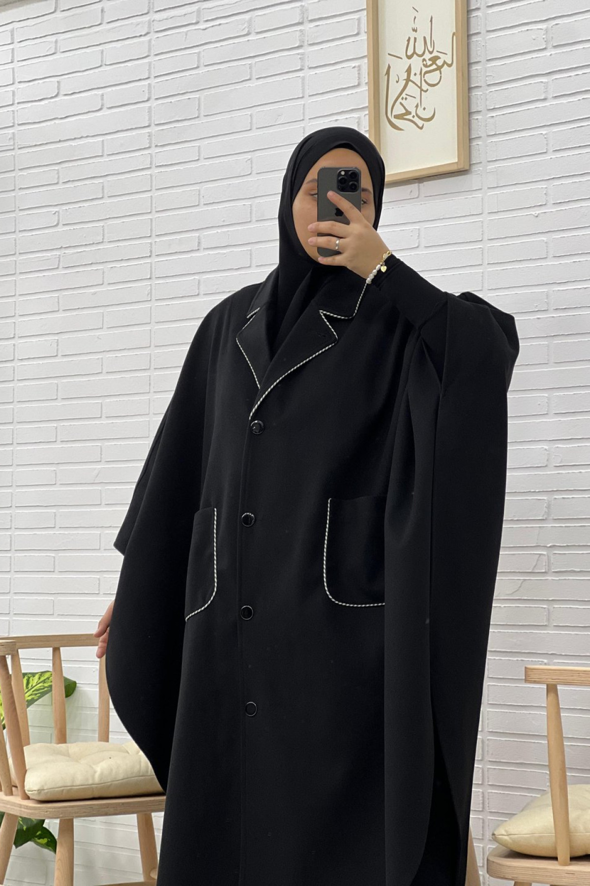 Kaşe NİHÂYET 120 cm Panço kaşe nihayet 120 cm panço ön görünüm