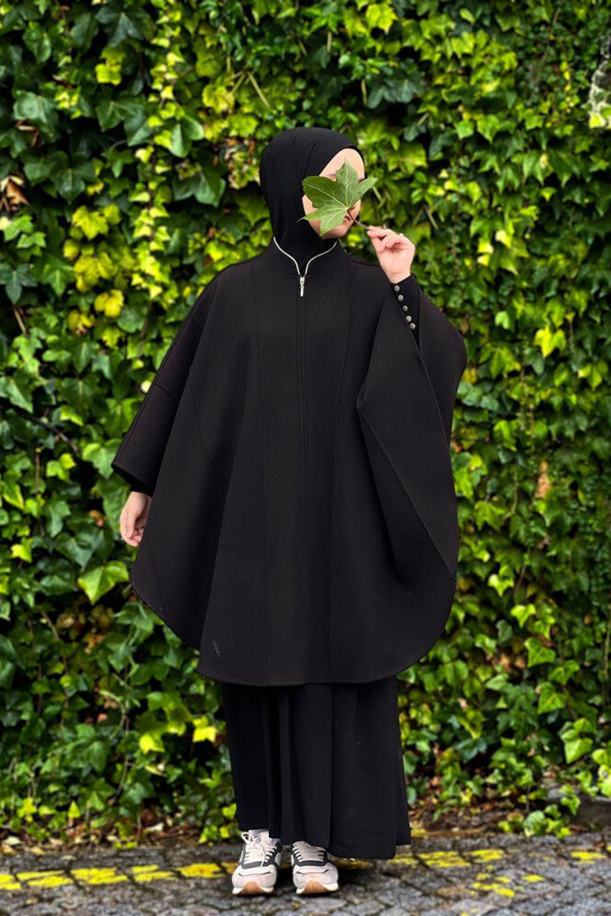 Nervürlü Hakim yaka panço