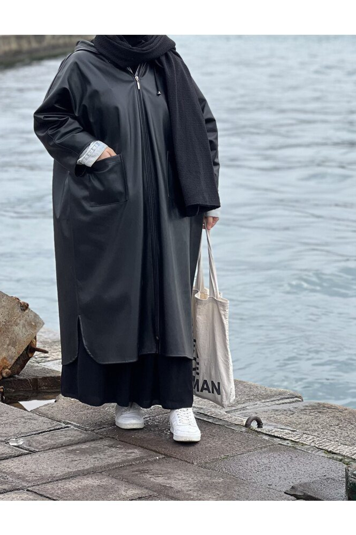 paci balikci deri yagmurluk on gorunum