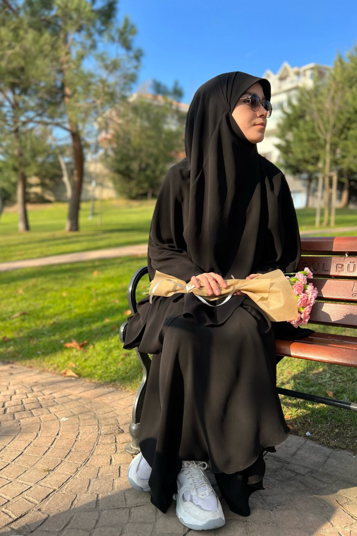 zara yuvarlak deri cep fok panco on gorunum