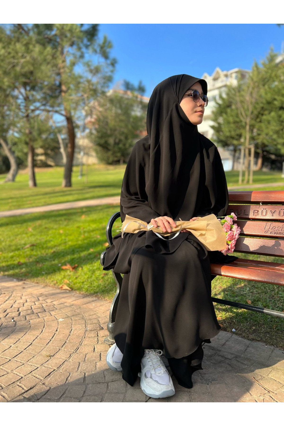 zara yuvarlak deri cep fok panco on gorunum