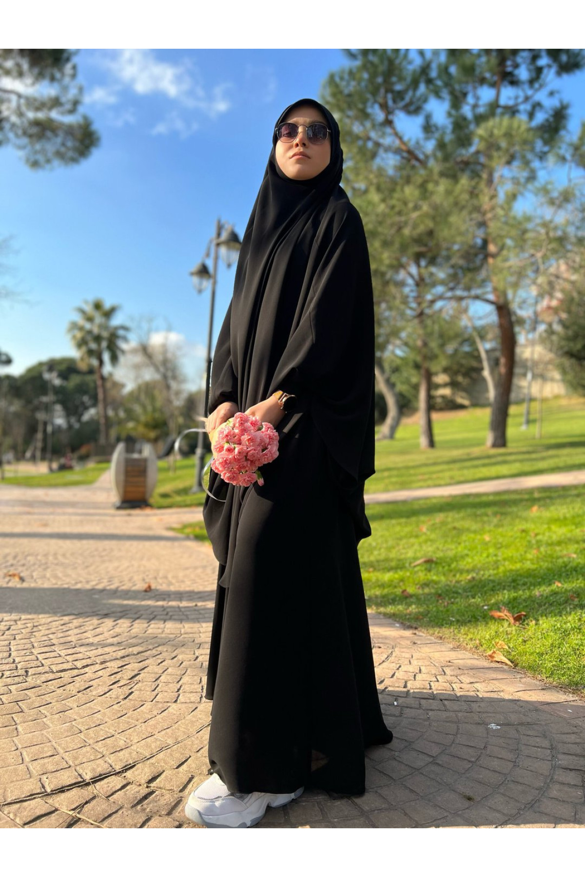 zara yuvarlak deri cep fok panco on gorunum