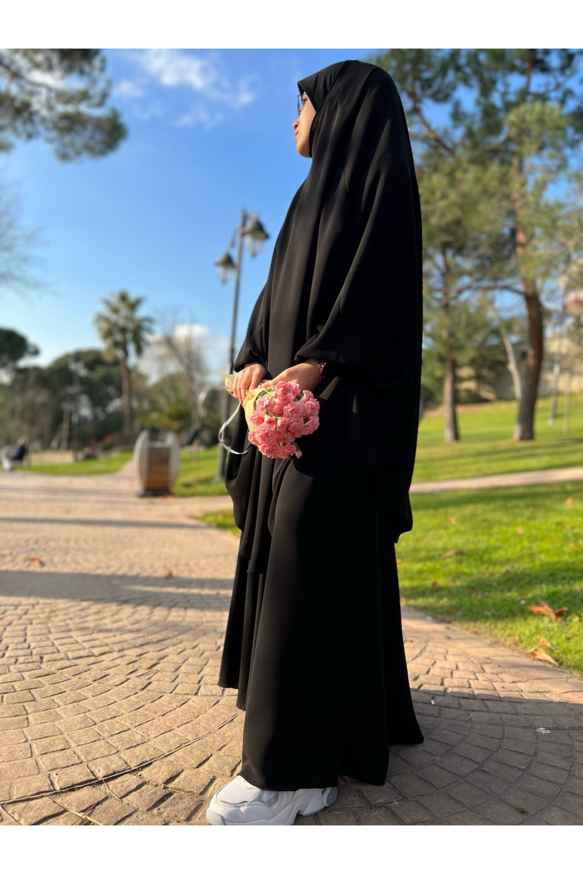 zara yuvarlak deri cep fok panco on gorunum