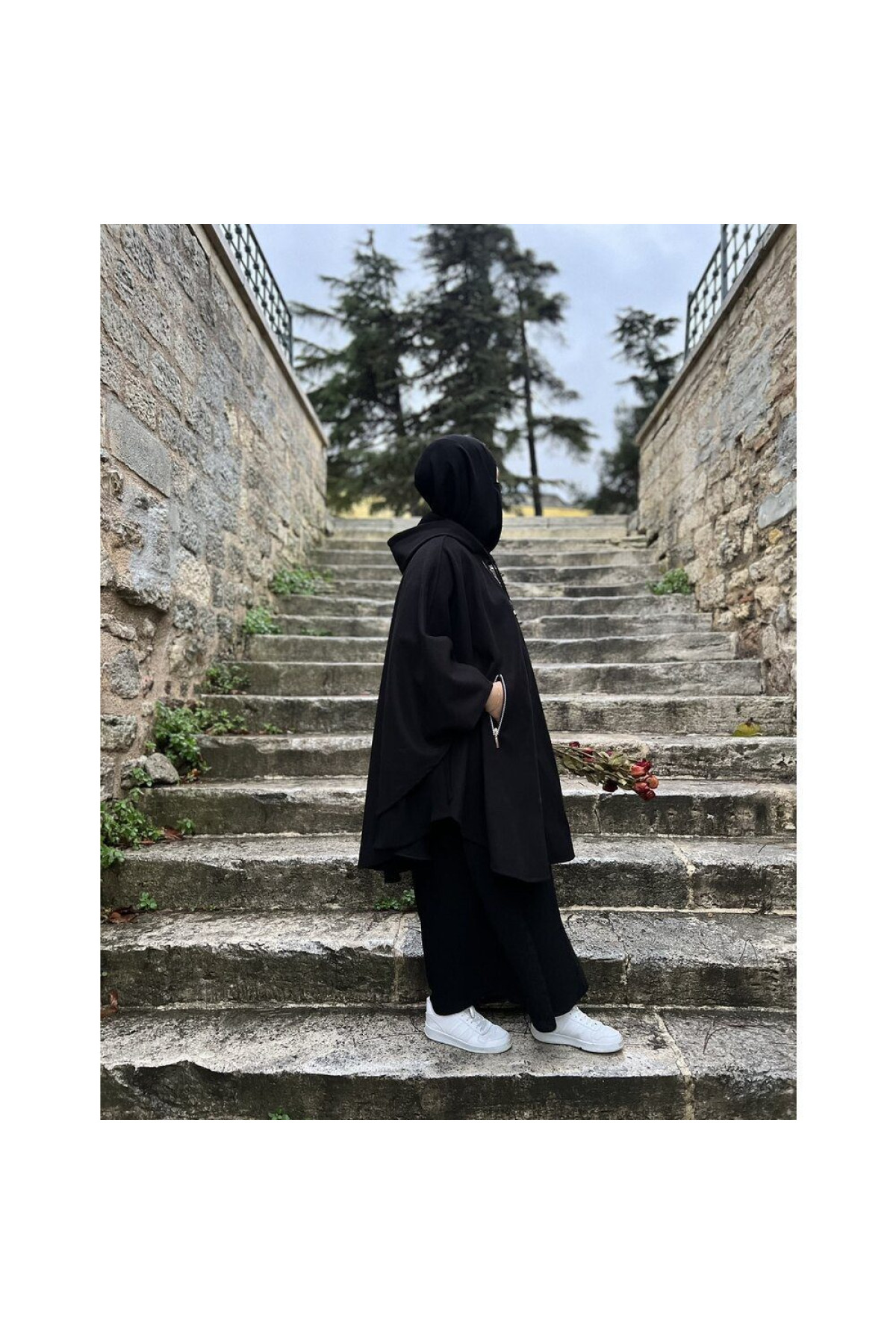 zara biyeli kimono yaka panco on gorunum