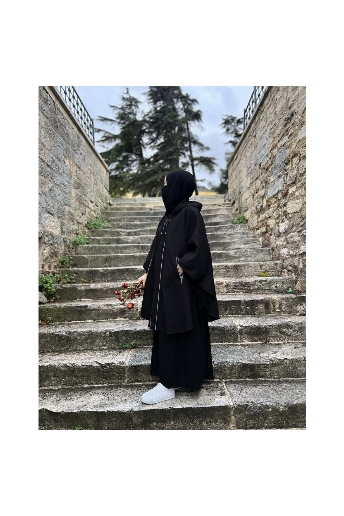 zara biyeli kimono yaka panco on gorunum