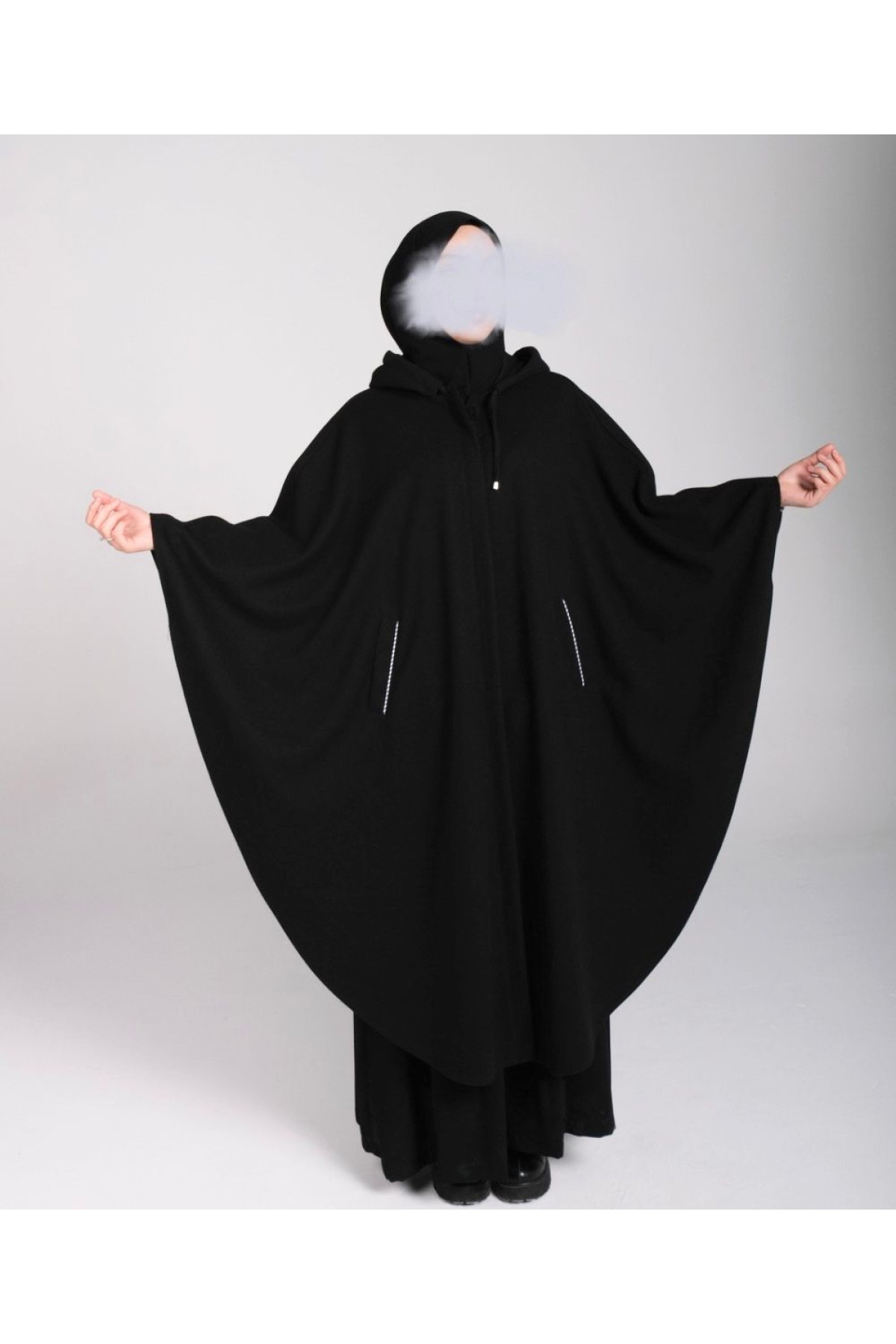 kaşe asil 120 cm verev panço ön görünüm