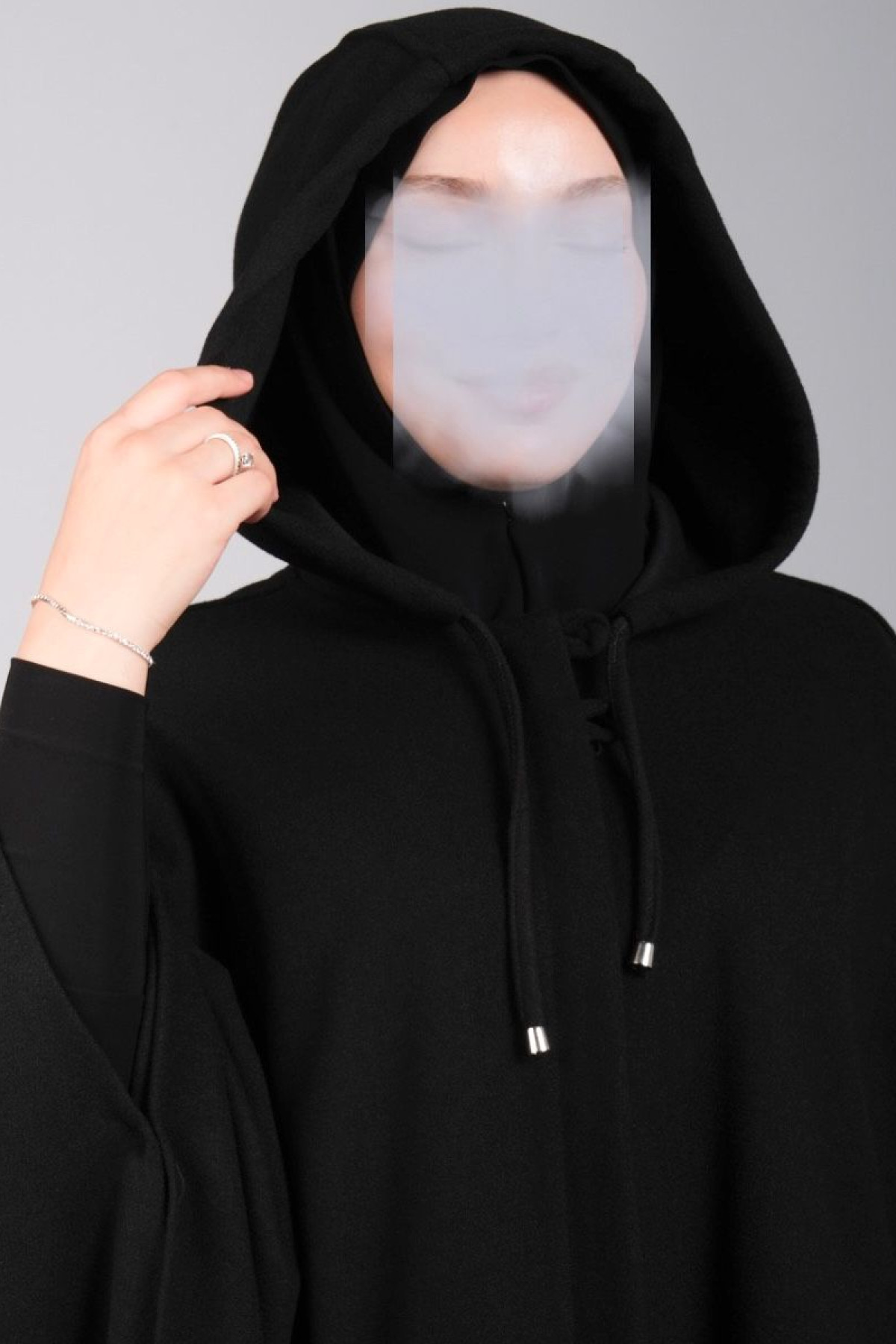 kaşe asil 120 cm verev panço ön görünüm