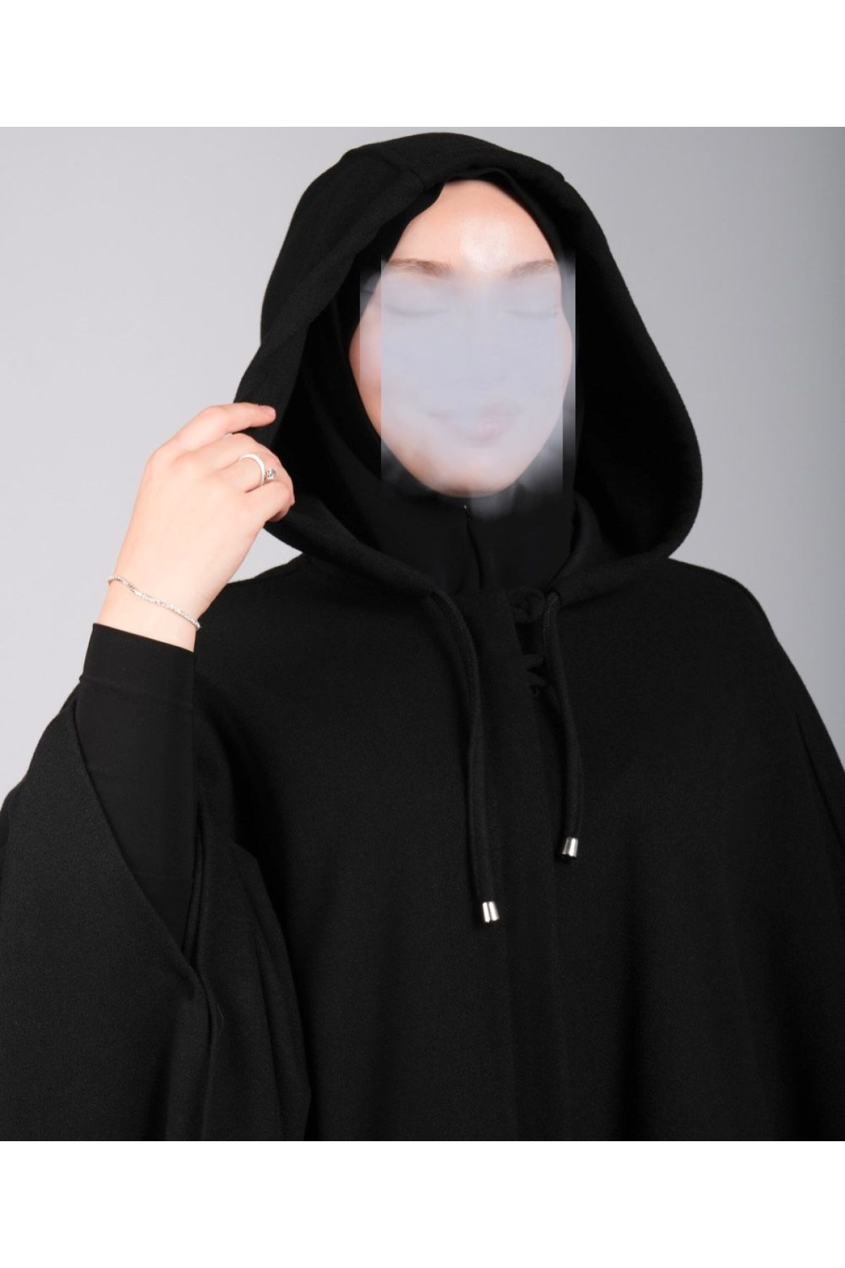 kaşe asil 120 cm verev panço ön görünüm